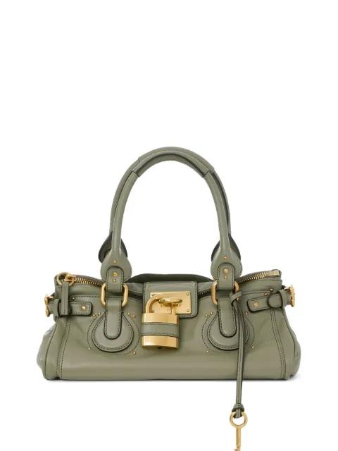 Paddington padlock leather tote bag by CHLOE
