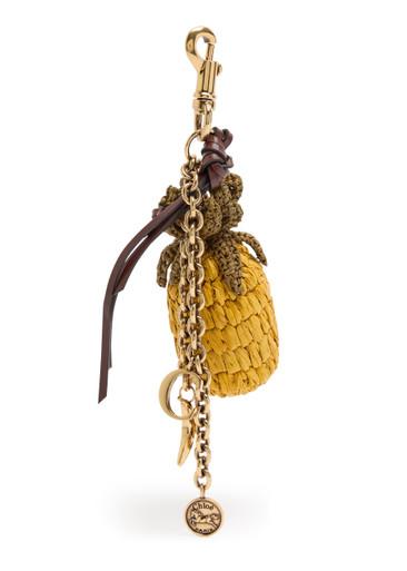 Pineapple raffia bag charm by CHLOE