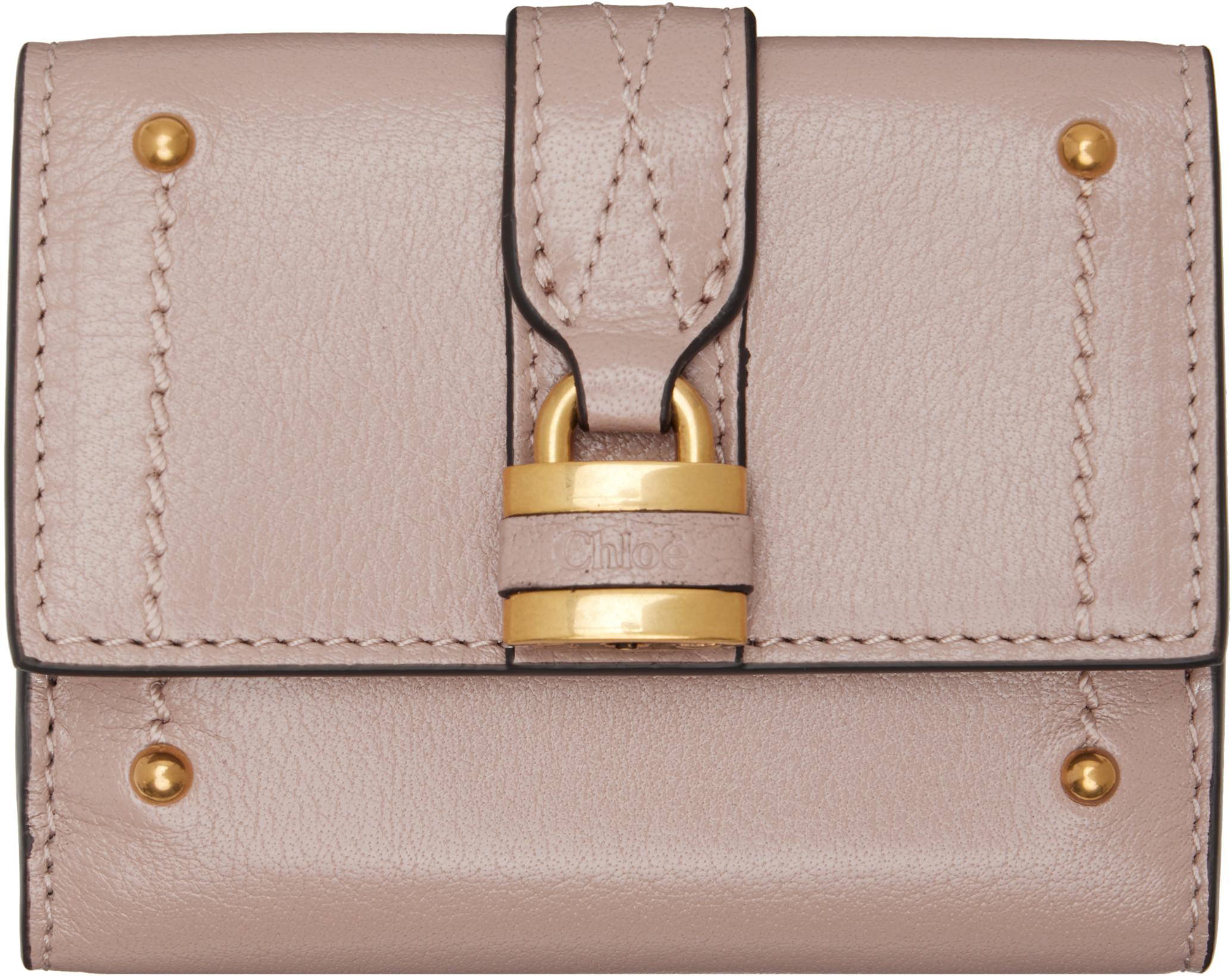 Pink Mini Paddington Tri-Fold Wallet by CHLOE