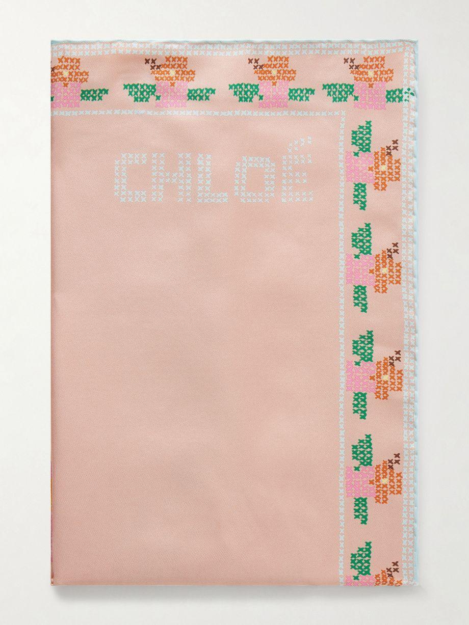 Printed silk scarf by CHLOE