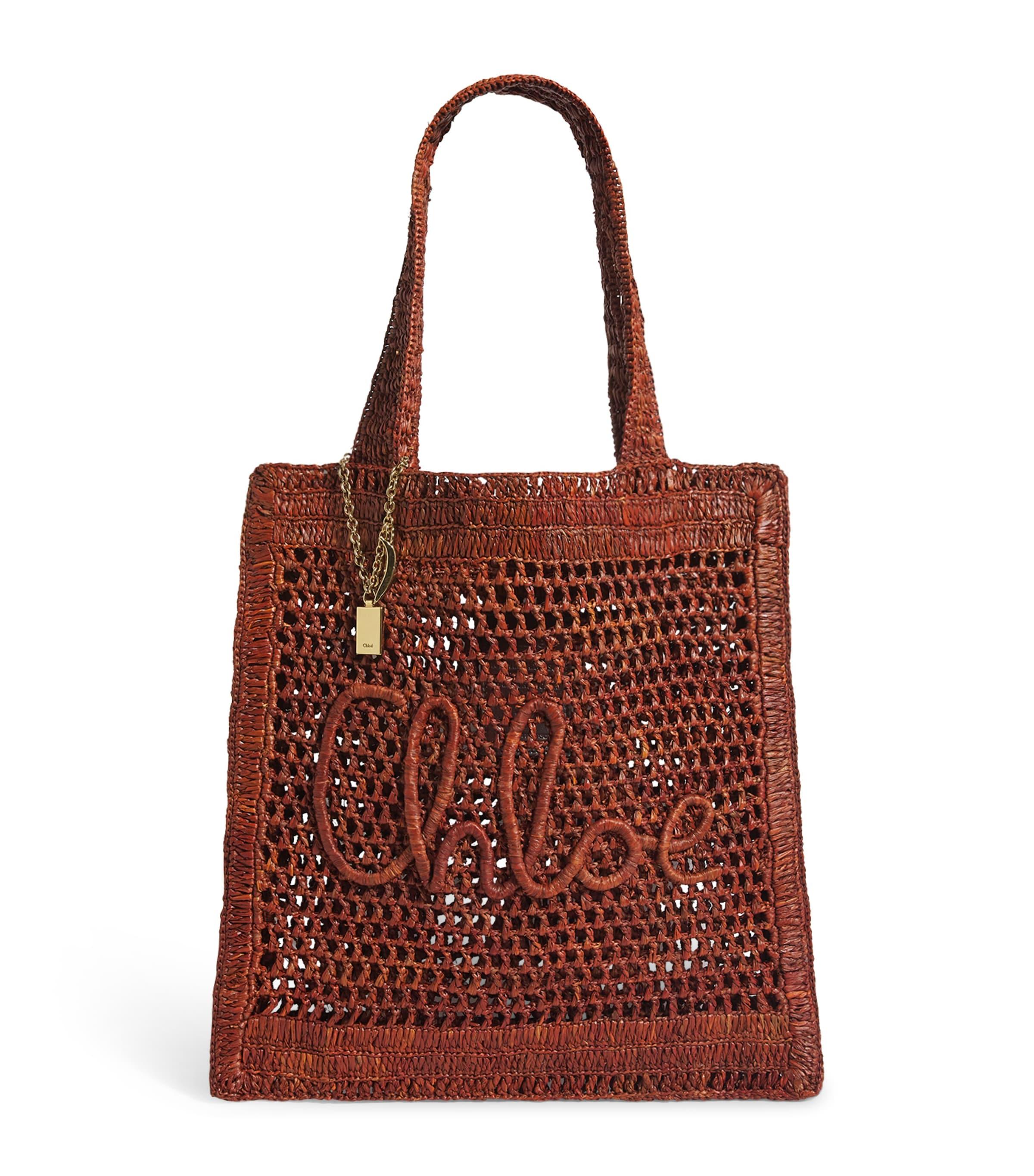 Raffia Summer Banana Tote Bag by CHLOE
