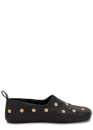 Rita stud-embellished leather ballet flats by CHLOE