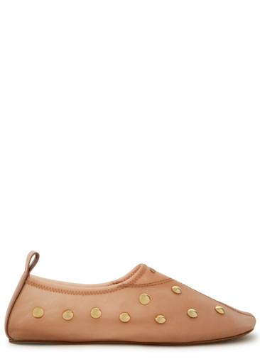 Rita stud-embellished mesh ballet flats by CHLOE