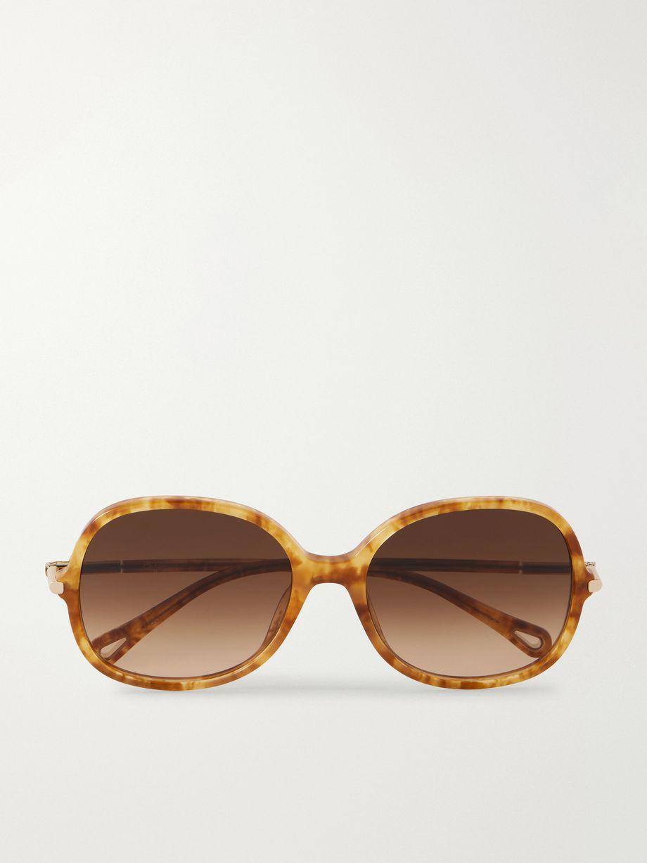Rounded-frame acetate sunglasses by CHLOE