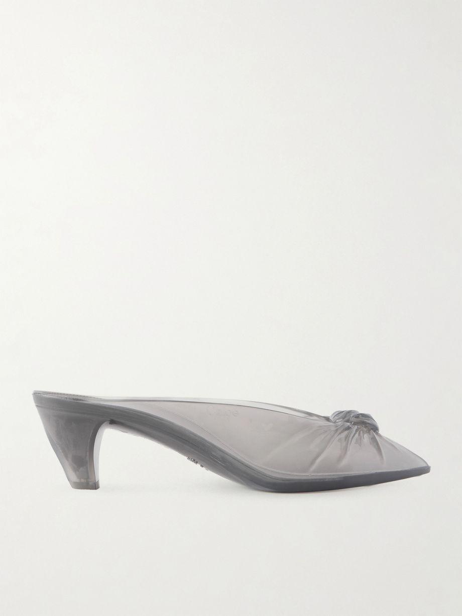 Ruched TPU mules by CHLOE