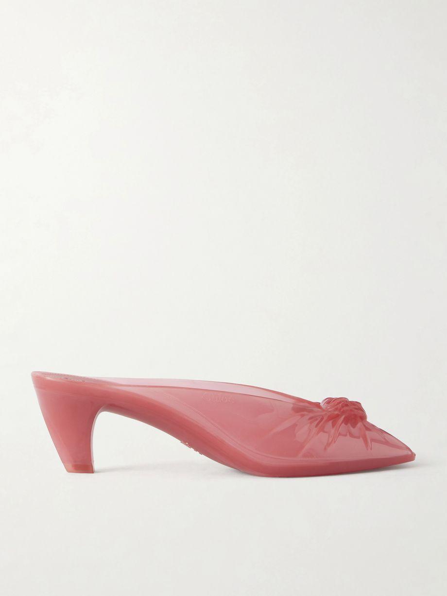 Ruched TPU mules by CHLOE