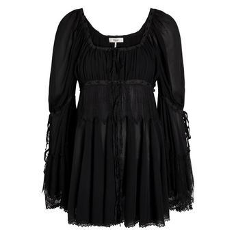 SATIN STRIPED SILK BLOUSE by CHLOE