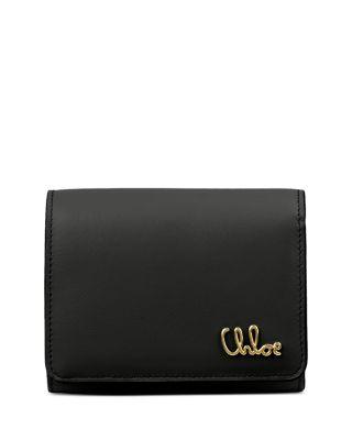 Small Iconic Leather Trifold Wallet by CHLOE