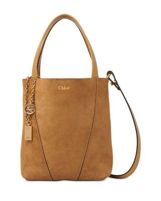Small Spin Tote Bag in Suede by CHLOE