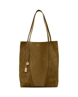 Spin Medium Leather & Suede Tote by CHLOE
