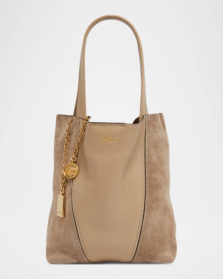 Spin Mini Tote Bag in Leather and Suede by CHLOE