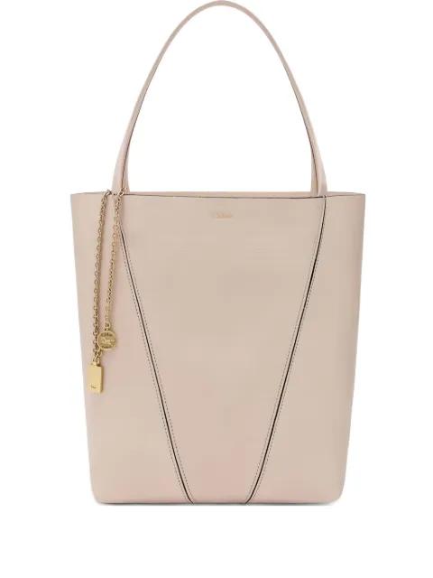 Spin leather tote bag by CHLOE