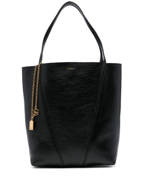 Spin pebbled-leather tote bag by CHLOE