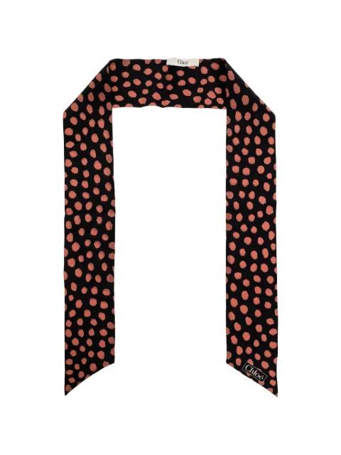 Spotted silk scarf by CHLOE