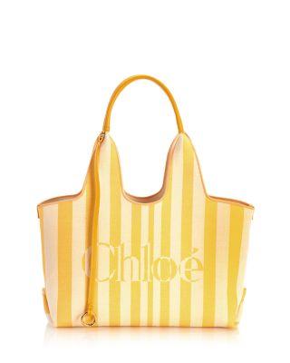 Stripey Small Canvas Tote by CHLOE