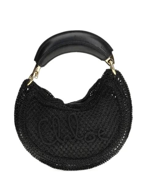 Summer Banana raffia logo mini bag by CHLOE
