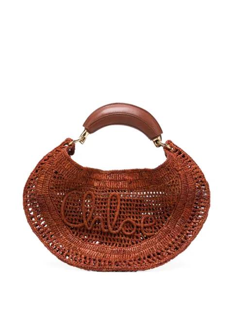 Summer Banana woven tote bag by CHLOE
