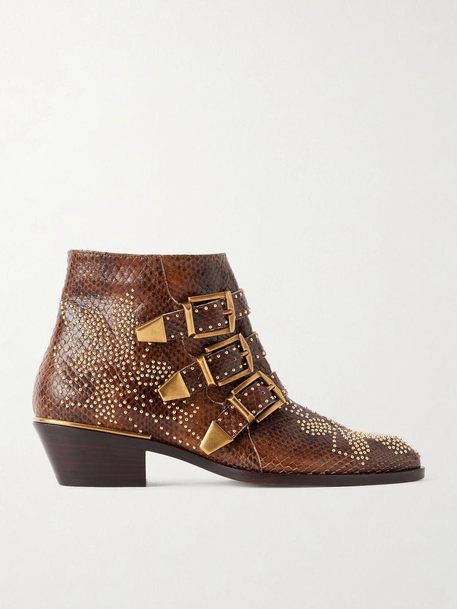 Susan studded leather ankle boots by CHLOE