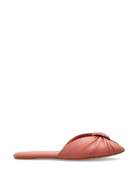 Suzie knotted leather slides by CHLOE