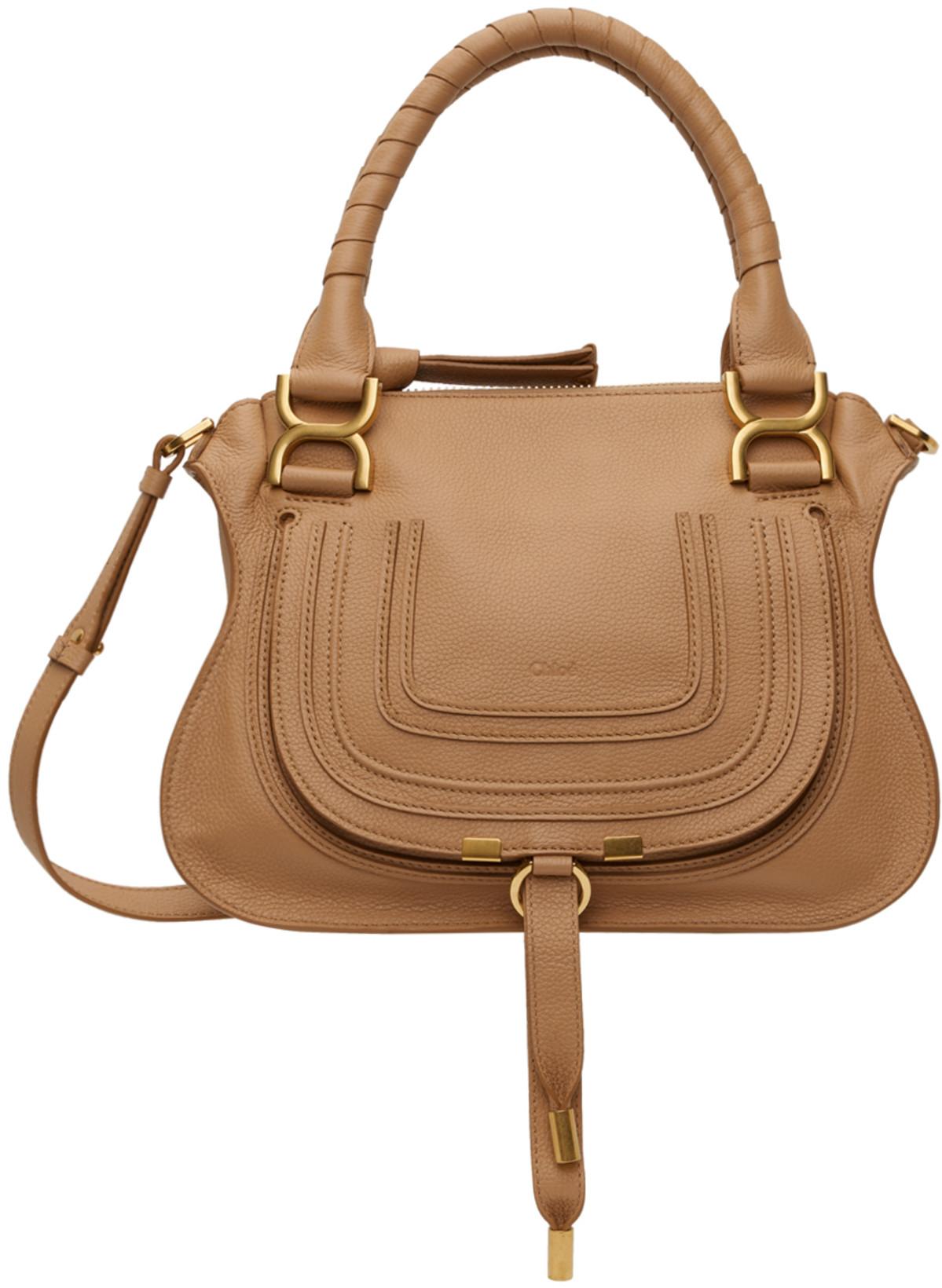 Tan Small Marcie Bag by CHLOE