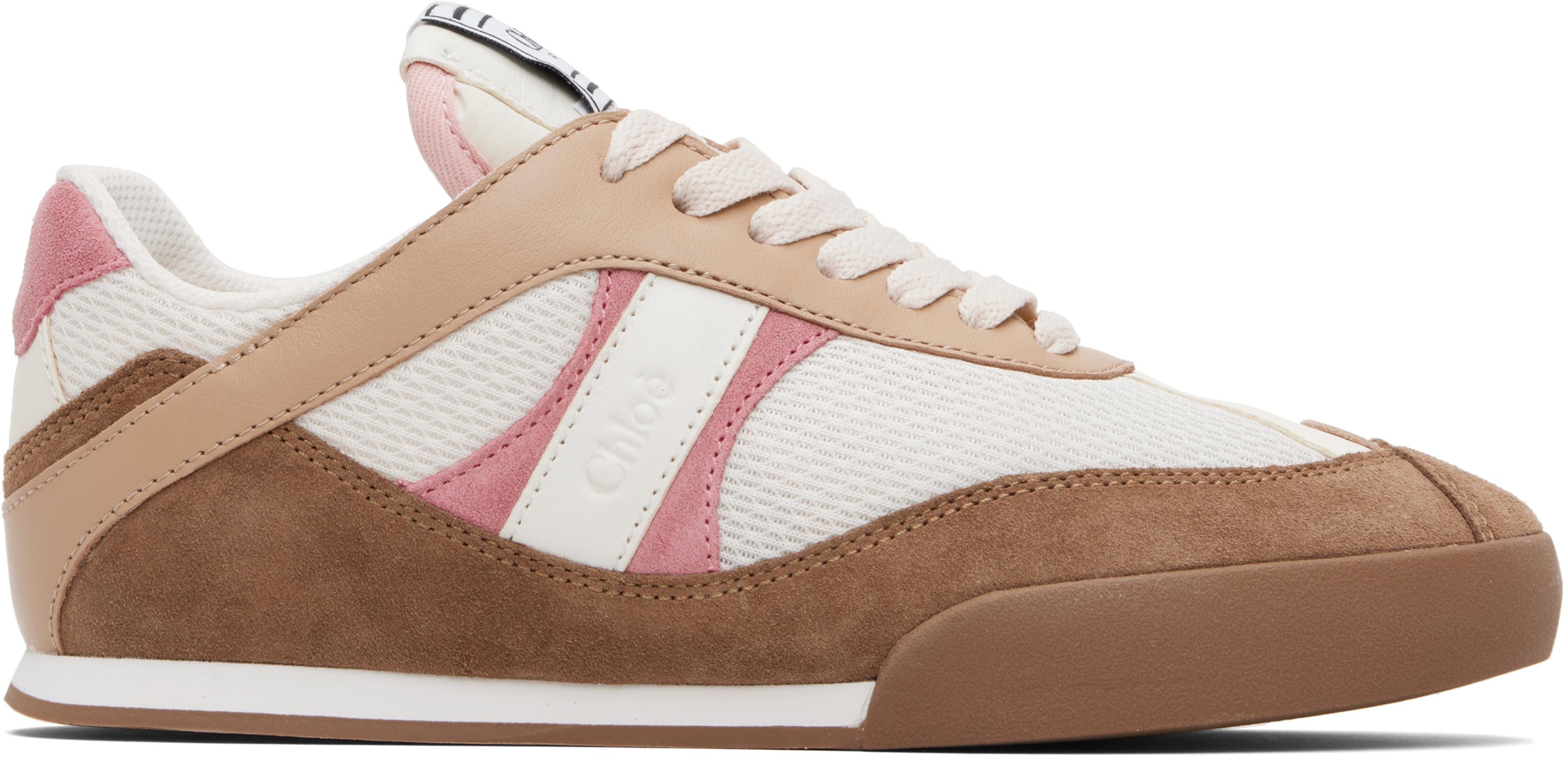 Tan & Pink 'Chloé Kick' Sneakers by CHLOE