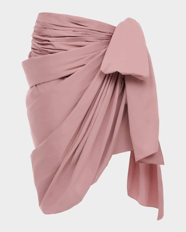 Technical Satin Mid-Length Wrap Skirt by CHLOE