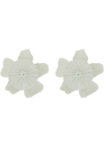 The Chloé Bloom enamelled clip-on drop earrings by CHLOE