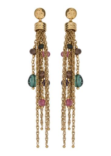 The Pompoms tassel drop earrings by CHLOE
