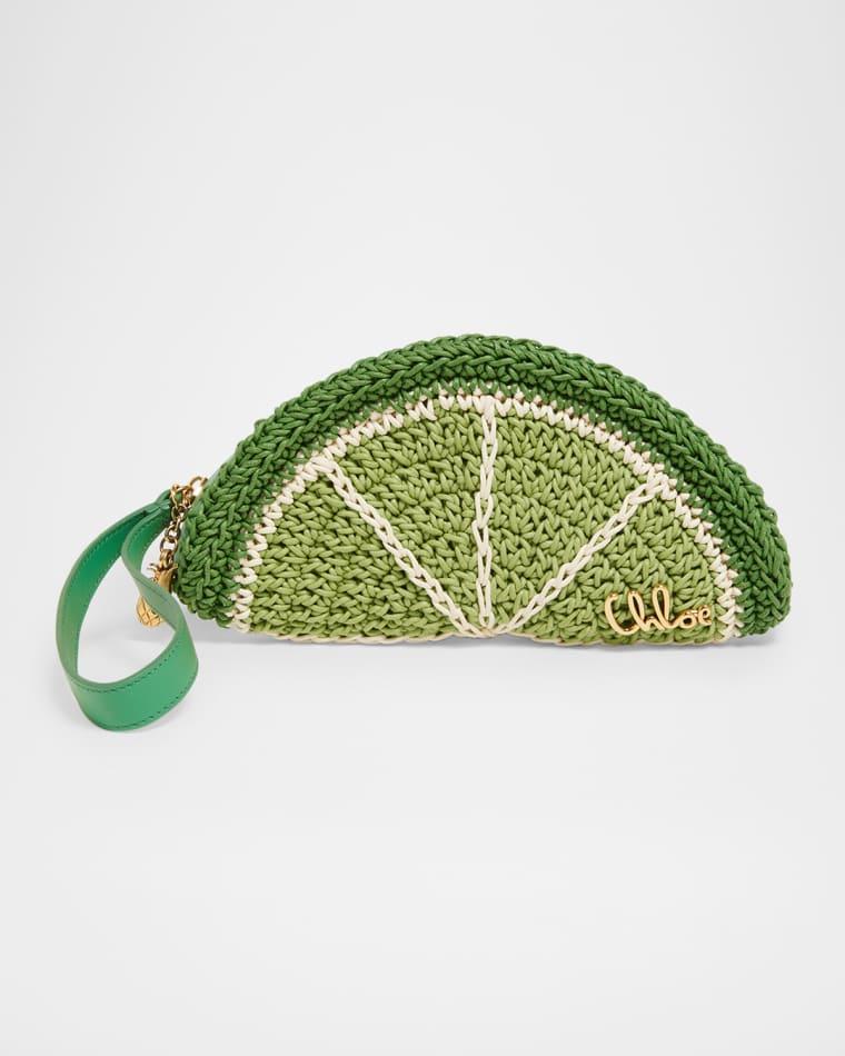 Tropicus Lime Slice Crochet Pouch Wristlet by CHLOE
