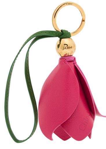Tulip leather bag charm by CHLOE