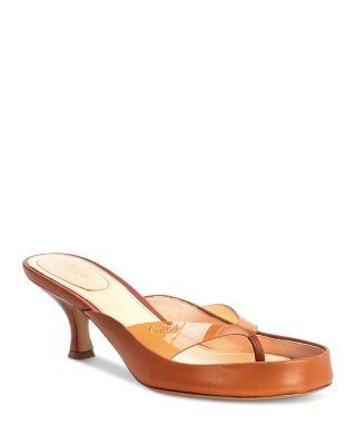 Women's Junie Heeled Thong Sandals by CHLOE