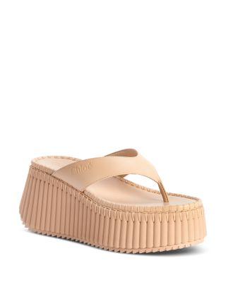 Women's Nama Leather Platform Sandals by CHLOE