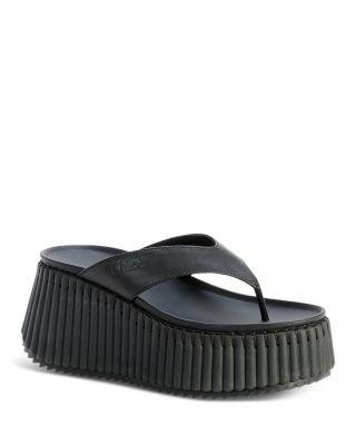 Women's Nama Leather Platform Sandals by CHLOE
