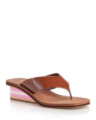 Women's Swimming Cool Thong Wedge Sandals by CHLOE