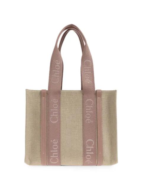 Woody logo-detail shoulder bag by CHLOE