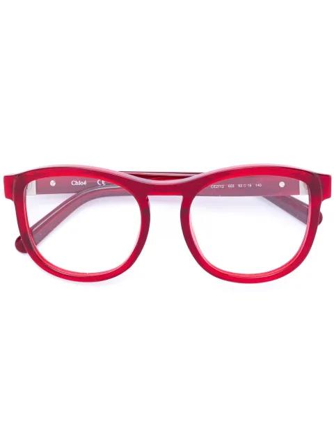 acetate round framed glasses by CHLOE