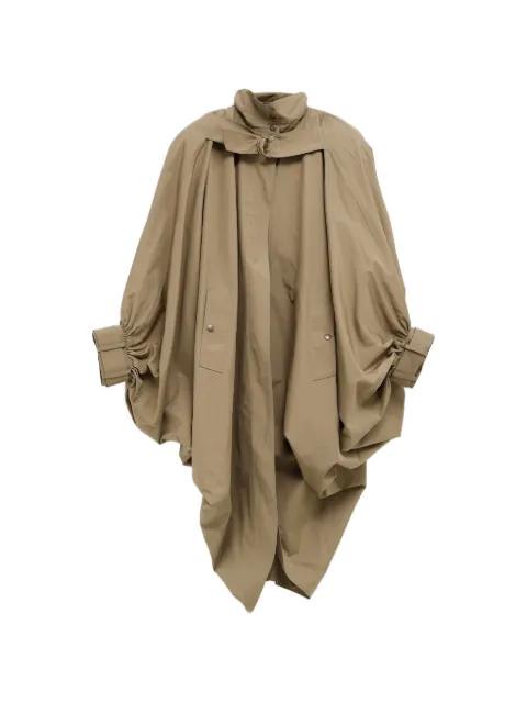 belted batwing-sleeve coat by CHLOE