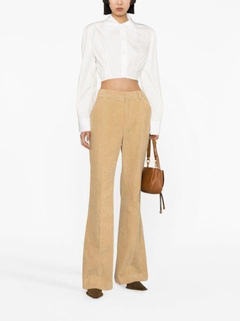 corduroy tailored flared trousers by CHLOE