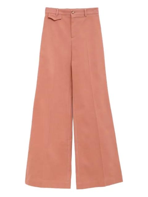 cotton straight trousers by CHLOE
