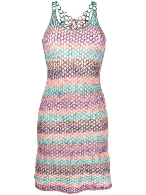 crochet-knit wool minidress by CHLOE