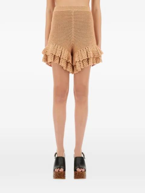 crochet ruffled shorts by CHLOE