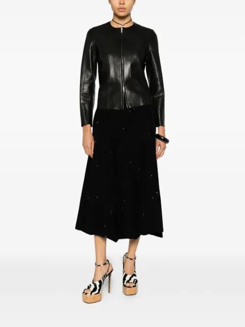 crystal-embellished A-line midi skirt by CHLOE