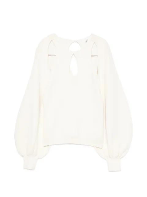 cut-out puff-sleeve sweater by CHLOE