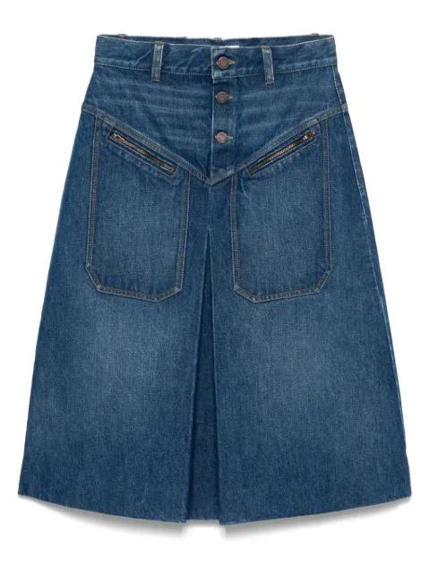 denim midi skirt by CHLOE