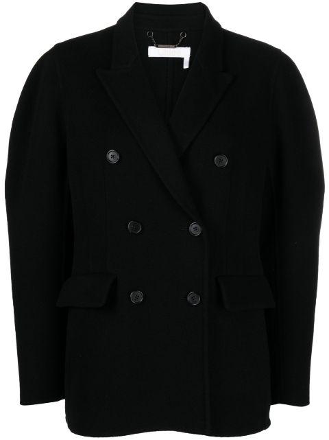 double-breasted wool-blend jacket by CHLOE