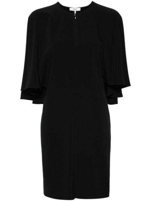 draped-detail cady mini dress by CHLOE