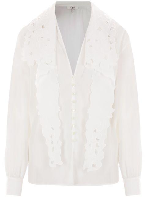 embroidered lavallière shirt by CHLOE