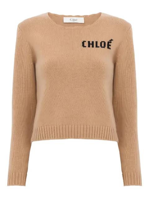 embroidered-logo sweater by CHLOE