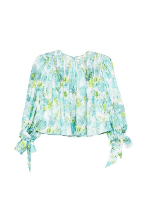 floral-detail crew neck blouse by CHLOE