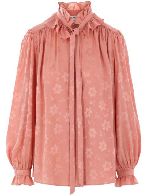 floral-jacquard shirt by CHLOE